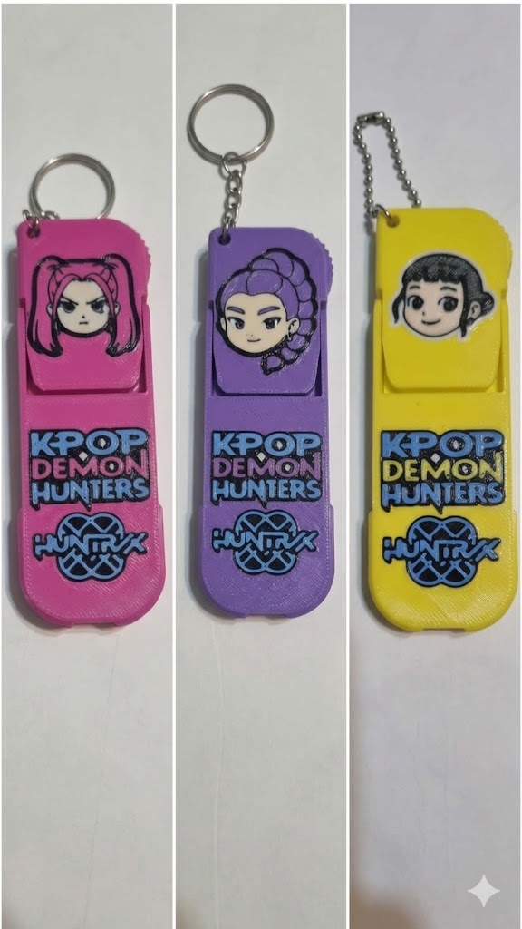 LLavero K-POP Demon Hunters soporte celular